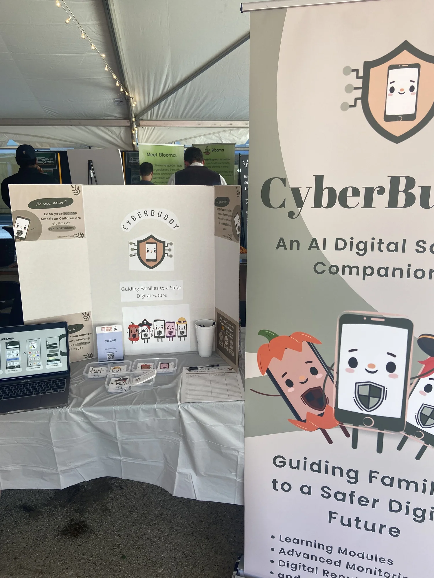 Cielo presenting CyberBuddy at The 100 Demo Day